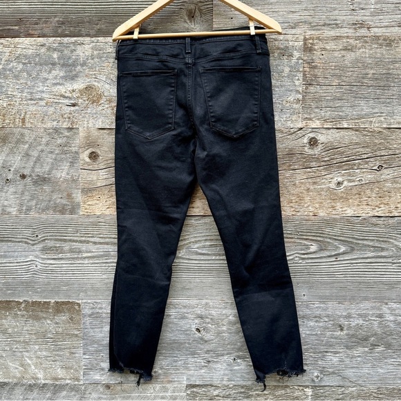 Abercrombie & Fitch High-Rise Super Skinny Ankle Jean Black Destroy Jeans Sz 30S - Picture 10 of 13